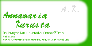 annamaria kurusta business card